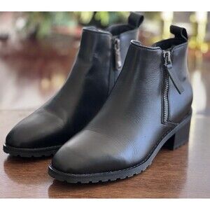Women’s 5.5 Blondo Samara Black Waterproof Leather Ankle Boots New